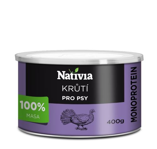 Nativia konzerva krůtí svalovina 400 g